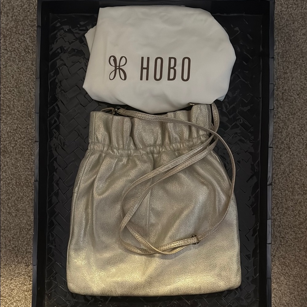 HOBO Shimmering Gold Drawstring Bag